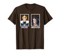 Disney Villains Evil Queen #Filter #NoFilter Funny Meme Camiseta, Hombre, Marrón, S