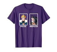 Disney Villains Evil Queen #Filter #NoFilter Funny Meme Camiseta, Hombre, Morado, S