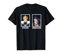 Disney Villains Evil Queen #Filter #NoFilter Funny Meme Camiseta, Hombre, Negro, S