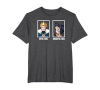 Disney Villains Evil Queen #Filter #NoFilter Funny Meme Camiseta, Hombre tallas grandes, Jaspeado Oscuro, 2X Alto