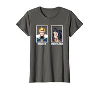 Disney Villains Evil Queen #Filter #NoFilter Funny Meme Camiseta, Mujer, Asfalto, S