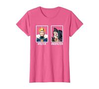 Disney Villains Evil Queen #Filter #NoFilter Funny Meme Camiseta, Mujer, Rosa jaspeado, S