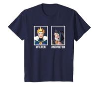 Disney Villains Evil Queen #Filter #NoFilter Funny Meme Camiseta, Niños, Azul Marino, 3 años