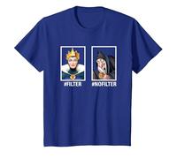 Disney Villains Evil Queen #Filter #NoFilter Funny Meme Camiseta, Niños, Azul Real, 3 años