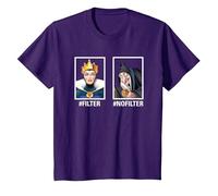 Disney Villains Evil Queen #Filter #NoFilter Funny Meme Camiseta, Niños, Morado, 2 años