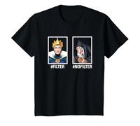 Disney Villains Evil Queen #Filter #NoFilter Funny Meme Camiseta, Niños, Negro, 3 años