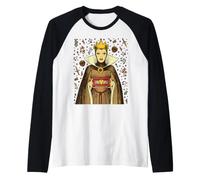 Disney Villains Evil Queen Vintage Art Style Collage Camiseta Manga Raglan