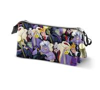 Disney Villains Evil-Triple - Estuche para lápices, Multicolor, 23 x 11 cm