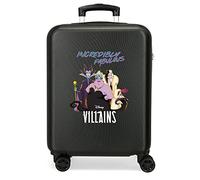 Disney Villains Incredibly Fabulous Maleta de Cabina Negro 38x55x20 cms Rígida ABS Cierre de combinación Lateral 35L 2 kgs 4 Ruedas Dobles Equipaje Mano