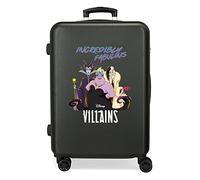 Disney Villains Incredibly Fabulous Maleta Mediana Negro 46x65x23 cms Rígida ABS Cierre de combinación Lateral 56L 3 kgs 4 Ruedas Dobles