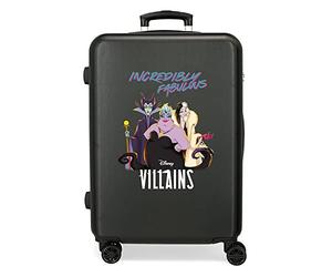 Disney Villains Incredibly Fabulous Maleta Mediana Negro 46x65x23 cms Rígida ABS Cierre de combinación Lateral 56L 3 kgs 4 Ruedas Dobles
