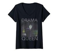 Disney Villains Maleficent Drama Queen Portrait Camiseta Cuello V