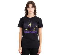 Disney Villains Maleficent Repeat Name Ladies T Shirt, Black Camiseta, Negro, XL para Mujer