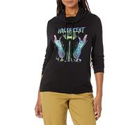 Disney Villains Maleficent Rock Women's Cowl Neck Long Sleeve Knit Top, Black, Medium