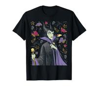 Disney Villains Maleficent Vintage Art Style Collage Camiseta