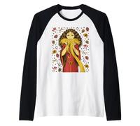 Disney Villains Mother Gothel Vintage Art Style Collage Camiseta Manga Raglan