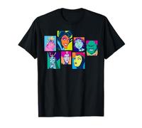 Disney Villains Retro Color Box Collage Camiseta