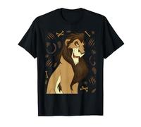 Disney Villains Scar The Lion King Vintage Art Style Collage Camiseta