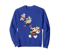Disney Vintage Mickey Goofy y Donald Holiday Sudadera, Unisex para adultos, Azul Real, XXL