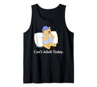 Disney Winnie the Pooh "Can't Adult Today" Funny Back to Bed Camiseta sin Mangas
