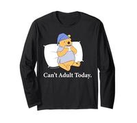 Disney Winnie the Pooh "Can't Adult Today" Funny Back to Bed Manga Larga