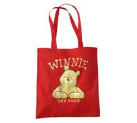 Disney Winnie The Pooh Classic Pooh Head Bolsa Tote Reutilizable para Compras y Viaje, Rojo