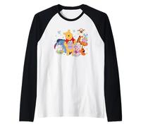 Disney Winnie The Pooh Cute Easter Team Group Shot Big Logo Camiseta Manga Raglan