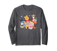 Disney Winnie The Pooh Cute Easter Team Group Shot Big Logo Manga Larga
