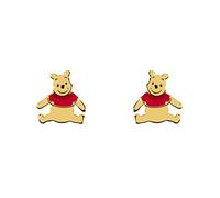 Disney Winnie The Pooh E906415YL - Pendientes bañados en oro, plata de ley, Plata de ley