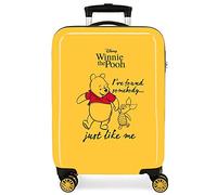 Disney Winnie The Pooh Maleta de cabina Amarilla 38x55x20 cms Rígida ABS Cierre de combinación lateral 34L 2 kgs 4 Ruedas dobles Equipaje de Mano
