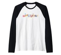 Disney Winnie The Pooh & Friends Birthday Bunch Party Camiseta Manga Raglan