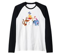 Disney Winnie the Pooh & Friends Christmas Snowman Holiday Camiseta Manga Raglan