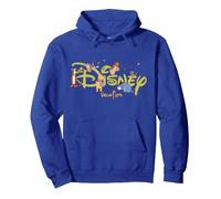 Disney Winnie the Pooh & Friends Script Logo Vacation Trip Sudadera con Capucha, Unisex para adultos, Azul Real, L