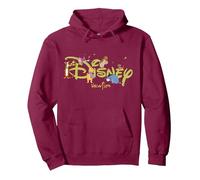 Disney Winnie the Pooh & Friends Script Logo Vacation Trip Sudadera con Capucha, Unisex para adultos, Granate, XXL
