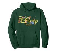 Disney Winnie the Pooh & Friends Script Logo Vacation Trip Sudadera con Capucha, Unisex para adultos, Verde Bosque, XL
