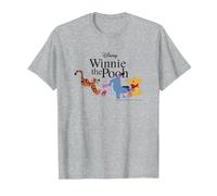 Disney Winnie The Pooh Gang Camiseta, Hombre, Gris Jaspeado, 4XL