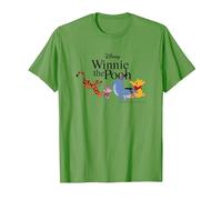 Disney Winnie The Pooh Gang Camiseta, Hombre, Hierba, S