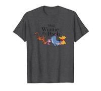 Disney Winnie The Pooh Gang Camiseta, Hombre, Jaspeado Oscuro, XXL