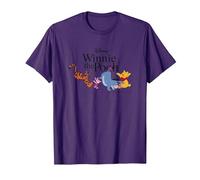 Disney Winnie The Pooh Gang Camiseta, Hombre, Morado, S