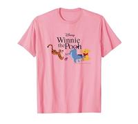 Disney Winnie The Pooh Gang Camiseta, Hombre, Rosado, XL