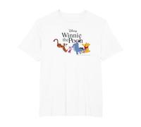 Disney Winnie The Pooh Gang Camiseta, Hombre Tallas Grandes, Blanco, 2X Alto