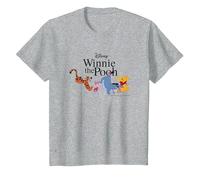 Disney Winnie The Pooh Gang Camiseta, Niños, Gris Jaspeado, 2 años