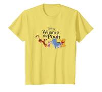 Disney Winnie The Pooh Gang Camiseta, Niños, Limón, 8 años