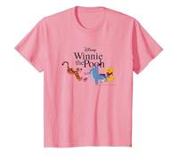 Disney Winnie The Pooh Gang Camiseta, Niños, Rosado, 12 años