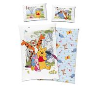 Disney Winnie The Pooh - Juego de cama (40 x 60 cm y 100 x 135 cm, 100% algodón, con cremallera)