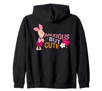 Disney Winnie the Pooh Piglet "Anxious But Cute" Funny Mood Sudadera con Capucha
