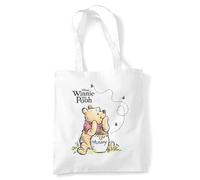 Disney Winnie The Pooh Pooh Hunny Poster Bolsa Tote Reutilizable para Compras y Viaje, Blanco