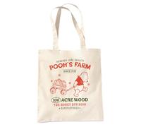 Disney Winnie The Pooh Pooh'S Farm Poster Bolsa Tote Reutilizable para Compras y Viaje, Natural