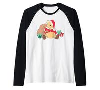 Disney Winnie the Pooh Santa Claus Christmas Gifts Holiday Camiseta Manga Raglan