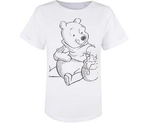 Disney Winnie The Pooh - Sketch, Camiseta Mujer, Blanco (White White), 44 (Talla del Fabricante: X-Large)